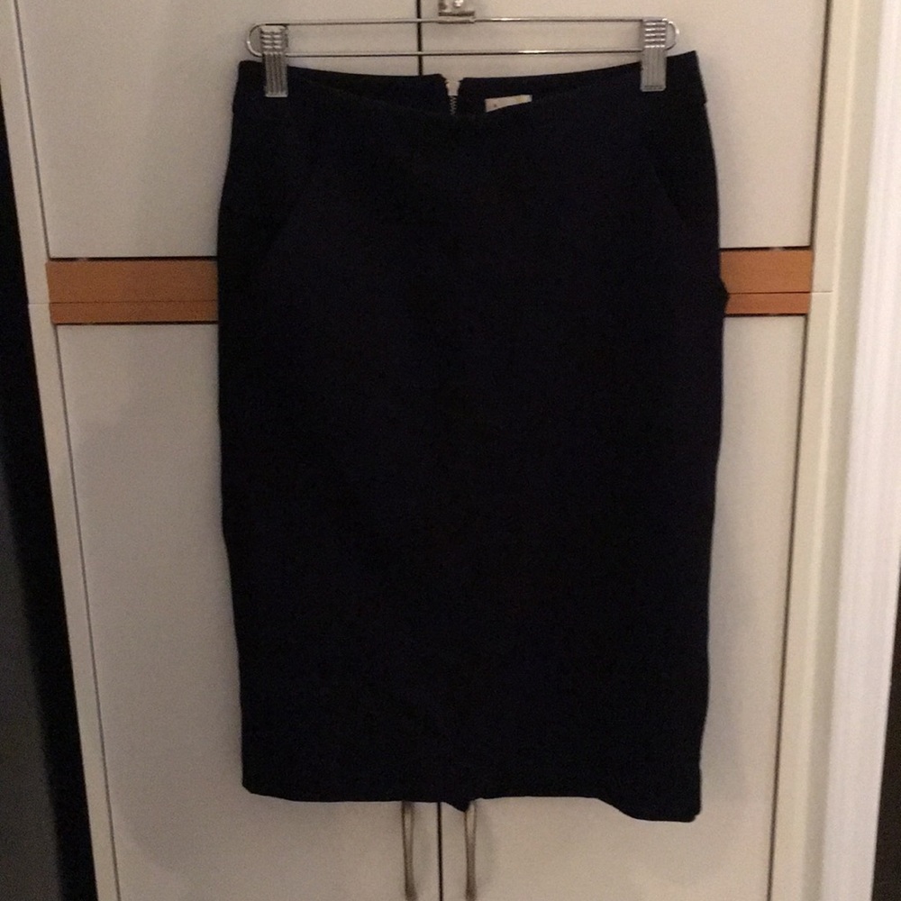 Dark blue pencil skirt